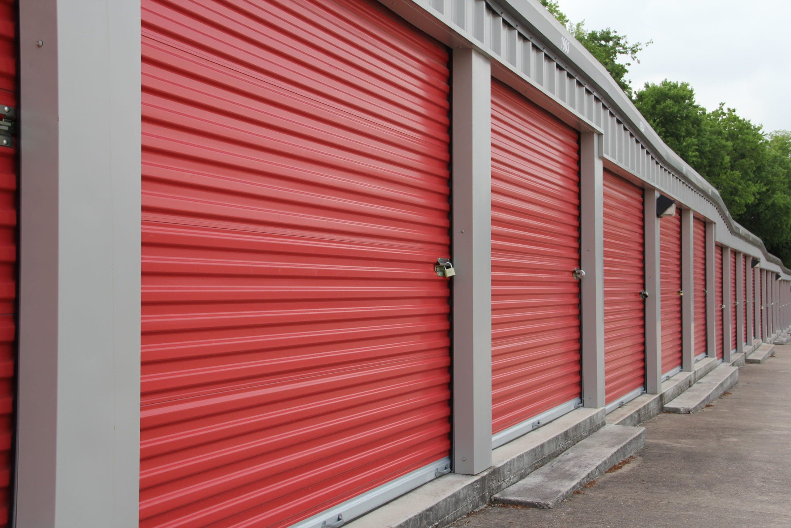 Exterior ground-level storage units